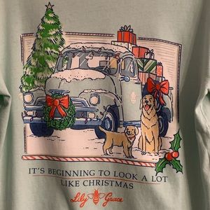 Lily Grace Long Sleeve Christmas T-shirt, Small.